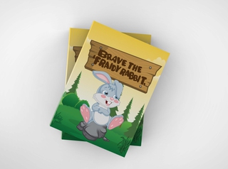 Brave The ' Fraidy Rabbit, illustration and Typography design challenge 