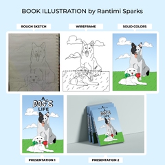 A DOG'S LIFE: An Illustration book cover design Challenge
