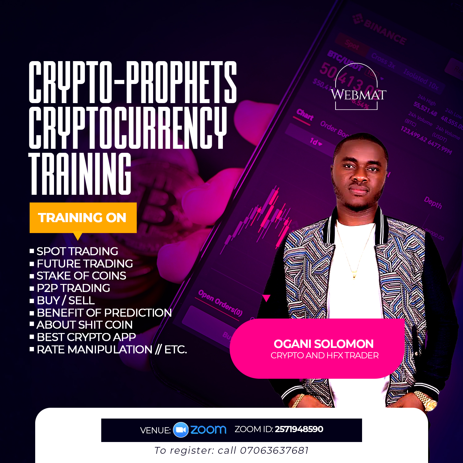 Crypto training flyer