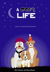Book cover illustration for " A dog's life".